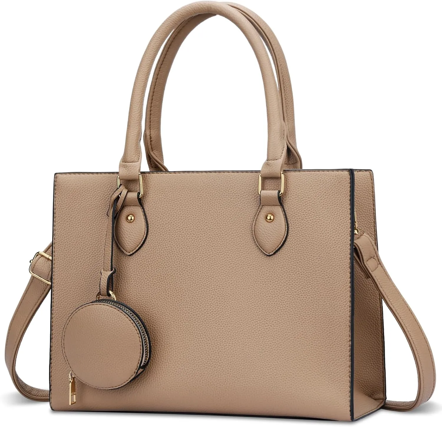 KKXIU Purses and Handbags for Women Vegan Leather Tote Shoulder Bag Ladies Top Handle Satchel with Coin Purse