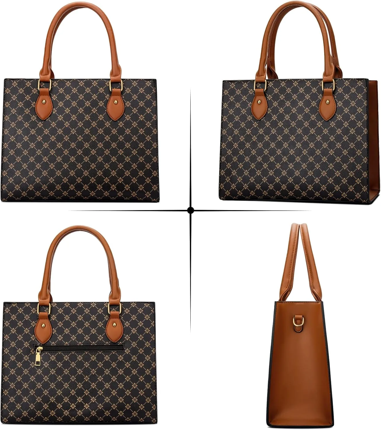KKXIU Purses and Handbags for Women Vegan Leather Tote Shoulder Bag Ladies Top Handle Satchel with Coin Purse