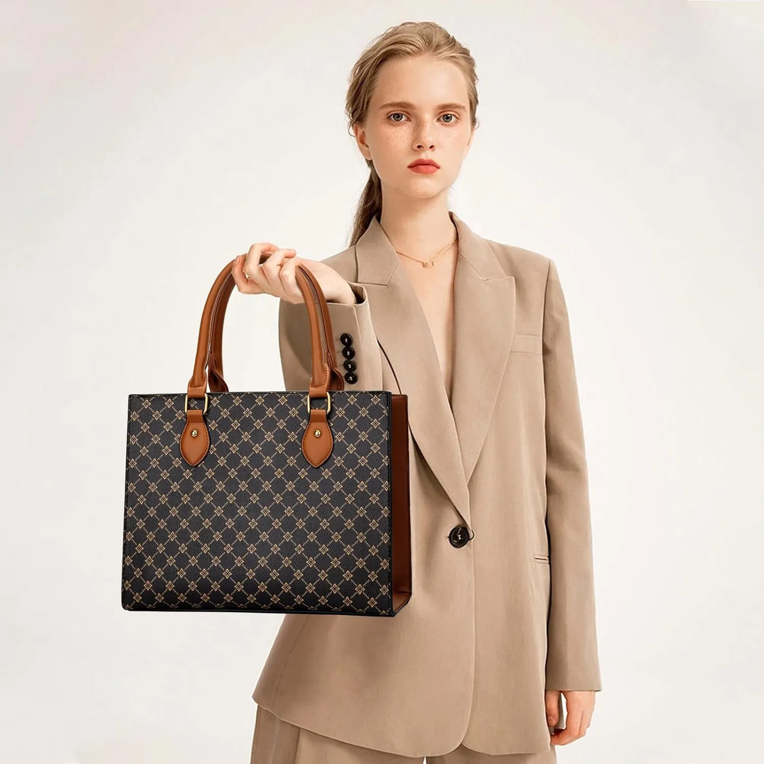 KKXIU Purses and Handbags for Women Vegan Leather Tote Shoulder Bag Ladies Top Handle Satchel with Coin Purse