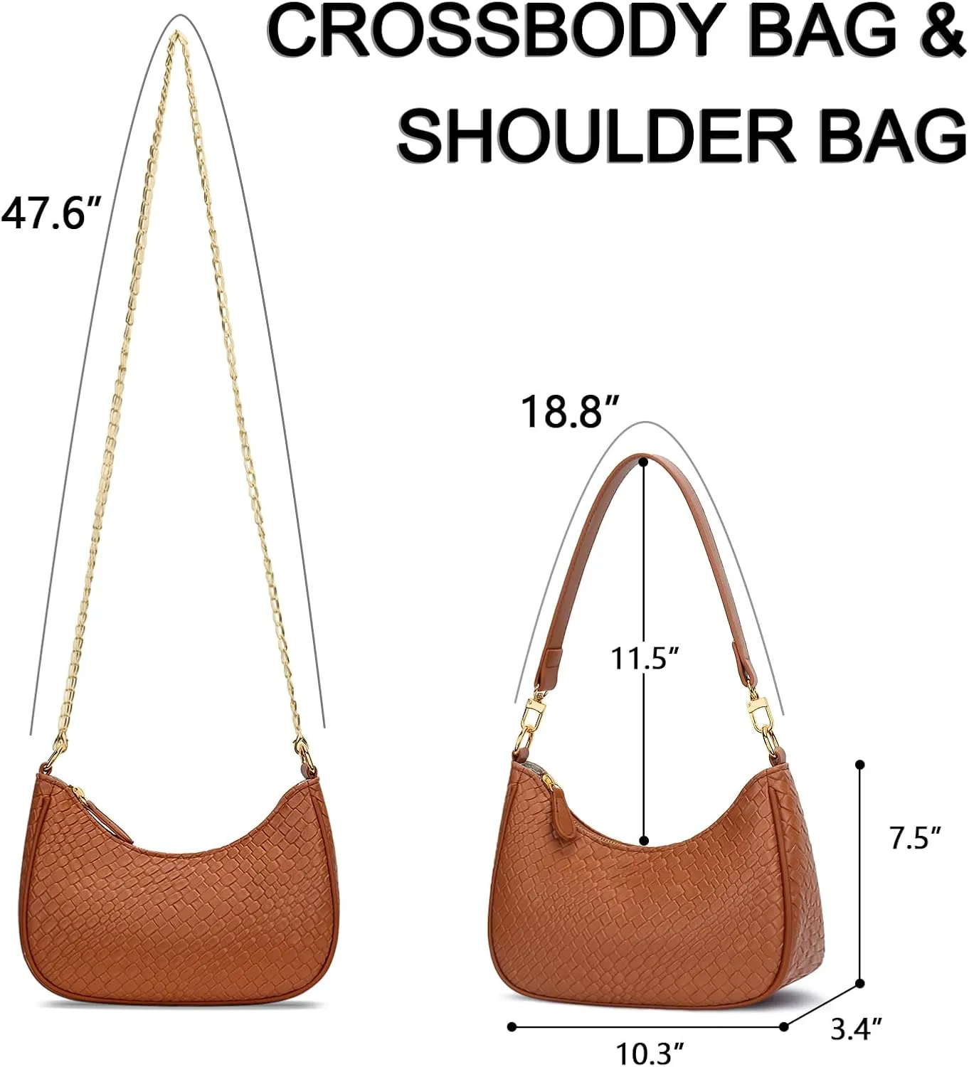 KKXIU Shoulder Bag for Women Cute Hobo Purses and Handbags Retro Clutch Underarm Purse