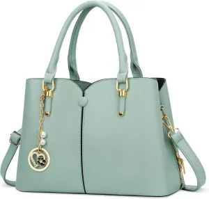 KKXIU Triple Compartments Women Purses and Handbags Trendy Satchel Top Handle Shoulder Bag for Ladies
