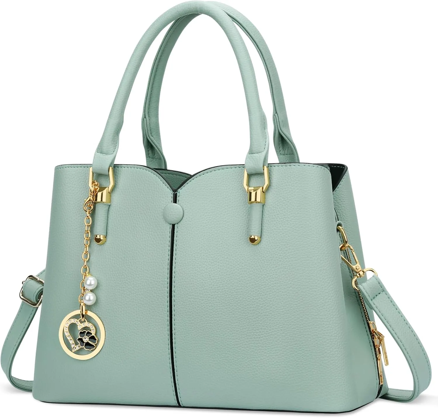 KKXIU Triple Compartments Women Purses and Handbags Trendy Satchel Top Handle Shoulder Bag for Ladies