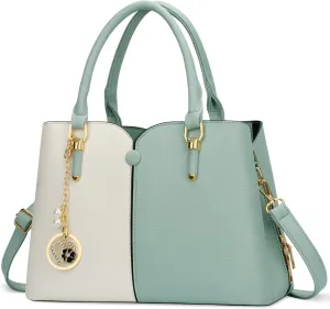 KKXIU Triple Compartments Women Purses and Handbags Trendy Satchel Top Handle Shoulder Bag for Ladies