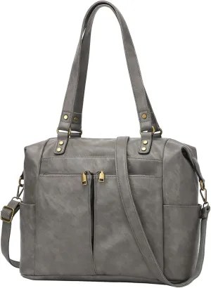 KouLi Buir Purses for Women, PU Leather Handbag Multiple Pockets Shoulder Bag Designer Hobo Bucket Roomy Crossbody Tote Bag