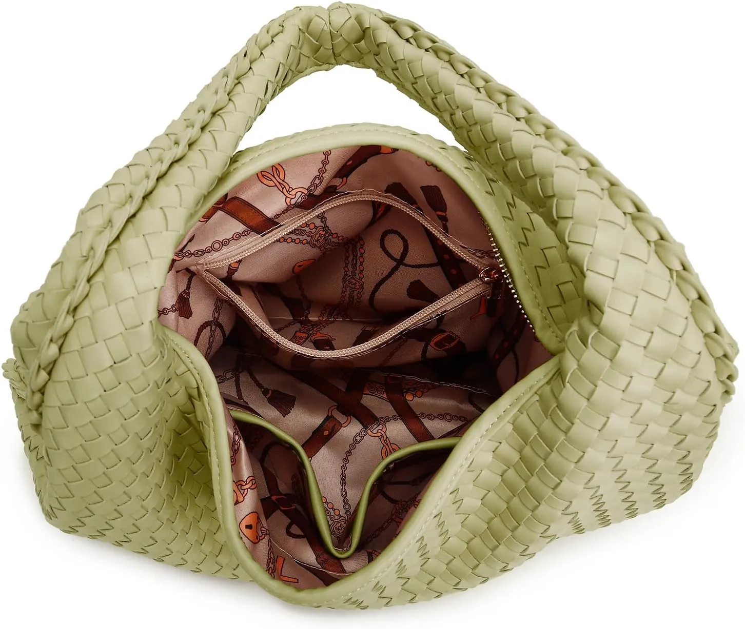 LA TERRE Woven Bag for Women Large Tote Hobo Bag Top Handle Shoulder Handbags