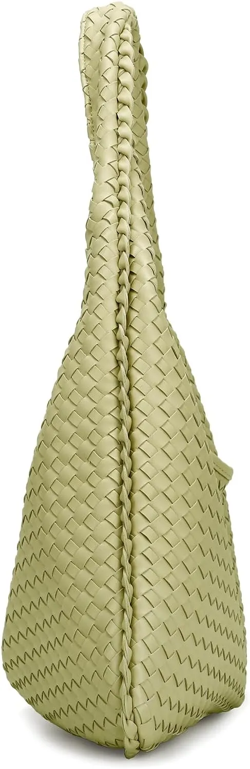 LA TERRE Woven Bag for Women Large Tote Hobo Bag Top Handle Shoulder Handbags