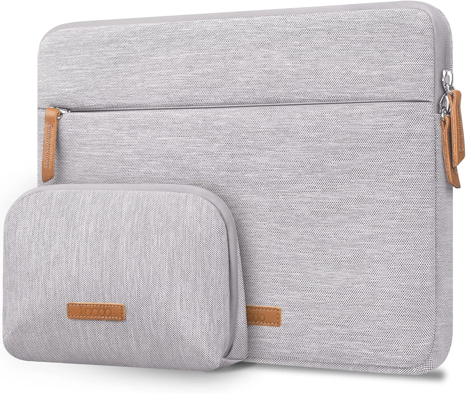 Lacdo 360° Protective Laptop Sleeve Case for 13 inch New MacBook Air M4 A3240 2025, M3 A3113, M2 A2681, M1 A2337, 13" MacBook Pro M2 M1, 13-inch iPad Air M3 / iPad Pro M4 with Accessory Bag, Gray