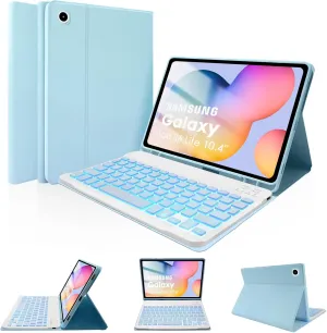 LAMA Backlit Keyboard Case for Samsung Galaxy S6 Lite 10.4" Case with Keyboard, Detachable Keyboard Case with S Pen Holder for Galaxy S6 Lite 10.4" 2020/2022(SM-P610/P615/P613/P619), BL