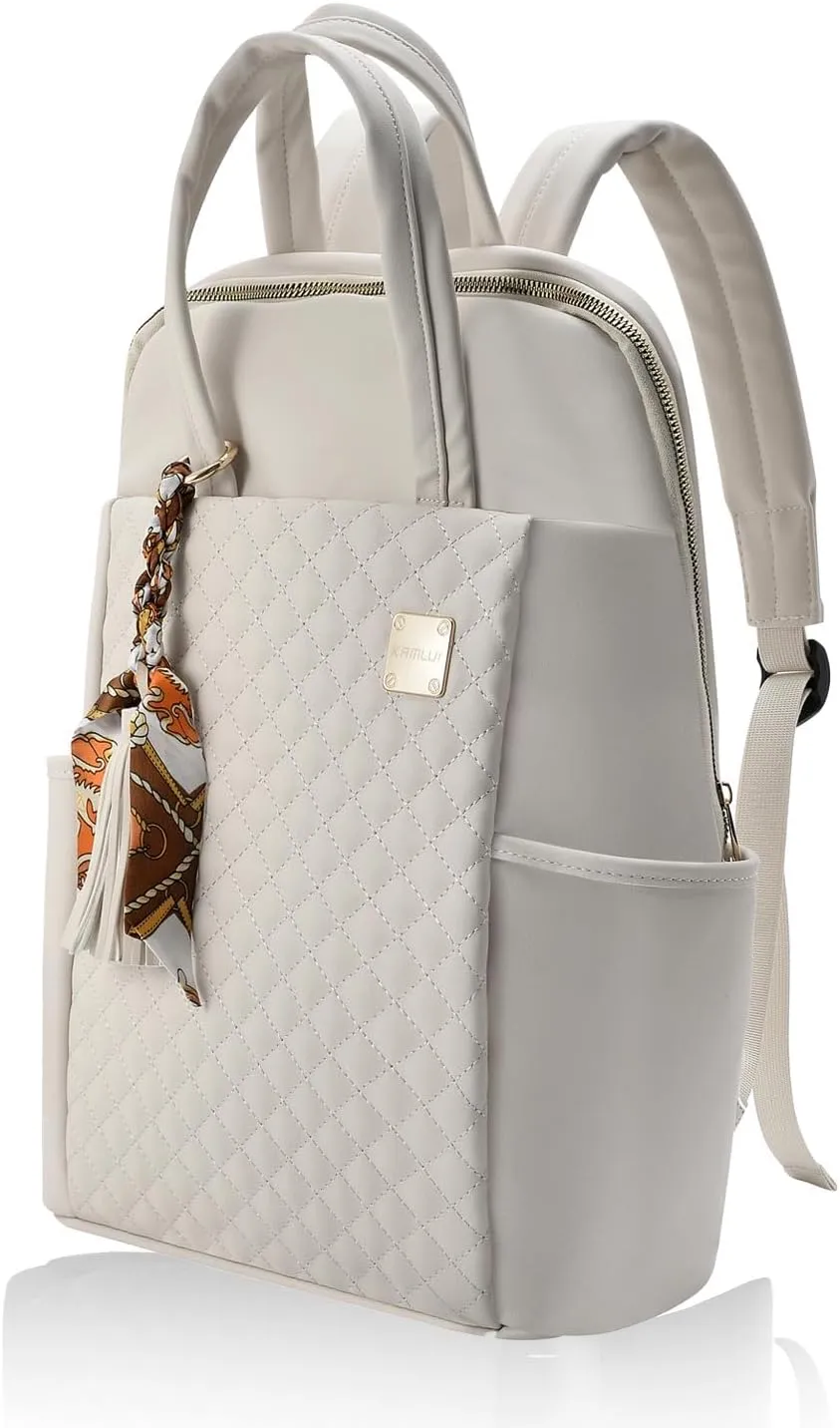Laptop Backpack Purse 14 to 15.6 Inch 16 for Women with Laptop Compartment Compatible with Lenovo PU LeatherComputer Case Laptop bag