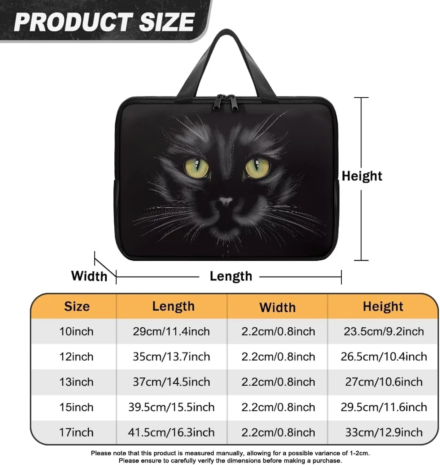 Laptop Bag Case Waterproof Zipper Portable Computer Carrying Bag for Office Business School 10 Inch- 17 Inch