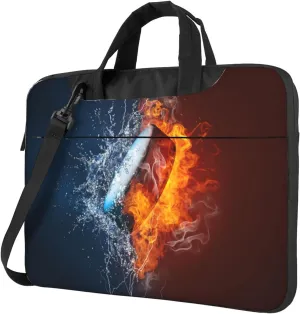 Laptop Bag Laptop Case 13 Inch Computer Bags Ice Hockey Fire Water Printed Padded Sleeve Cover for Women Men
