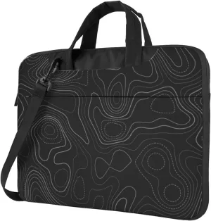 Laptop Bag Laptop Case 13 Inch Computer Bags Terrain Topography Printed Padded Sleeve Cover for Women Men