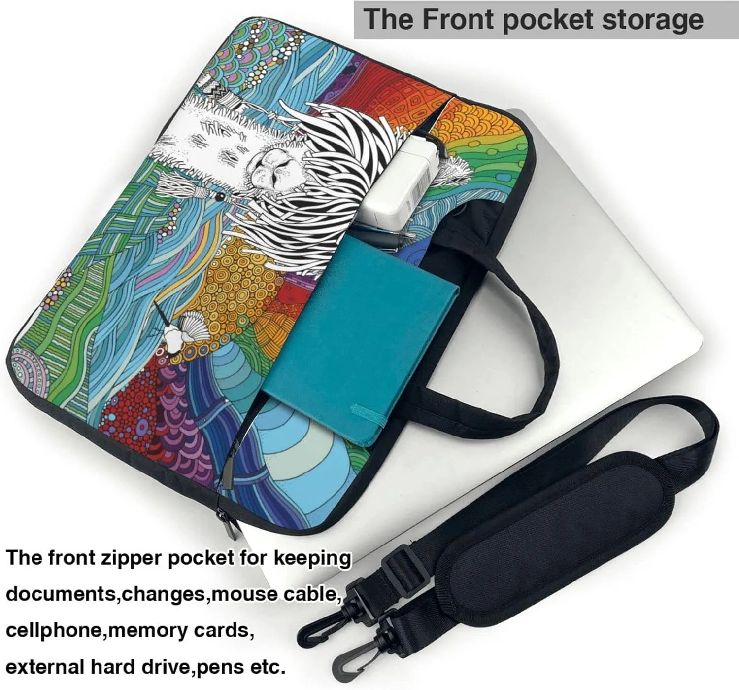 Laptop Bag Laptop Case 15.6 Inch Computer Bags Llama On A Beach Printed Padded Sleeve Cover for Women Men