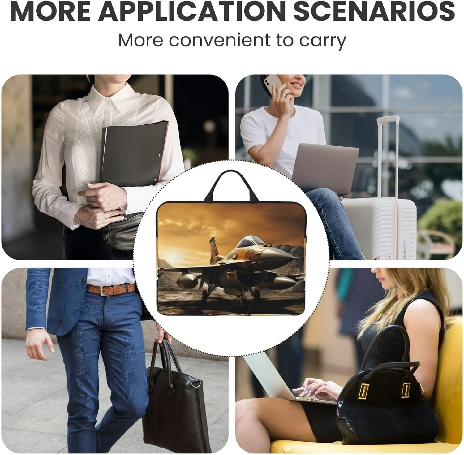 Laptop Shoulder Bag Messenger Bag Among Flowers Giraffe Laptop Bag Computer Bag for Men Women