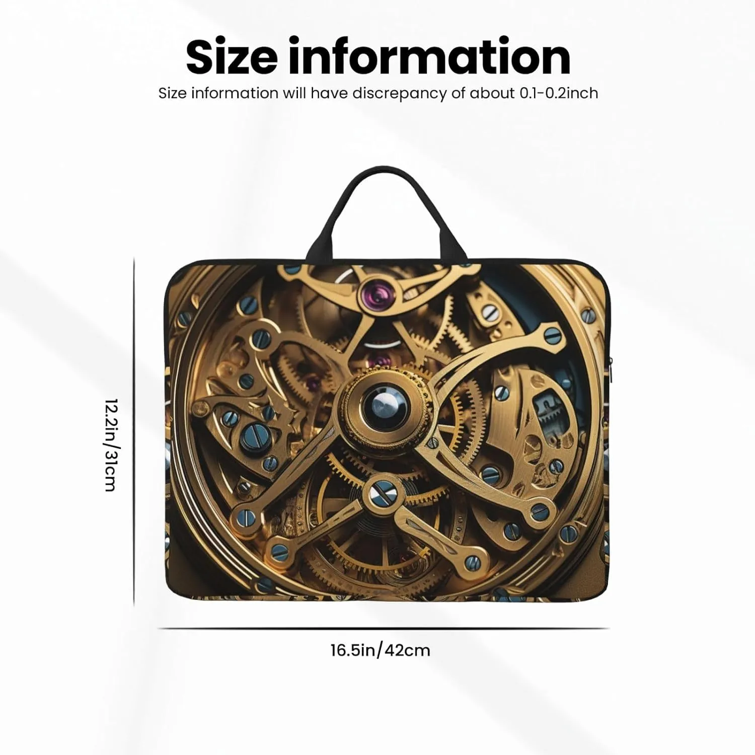 Laptop Shoulder Bag Messenger Bag Cool Steampunk Gears Laptop Bag Computer Bag for Men Women