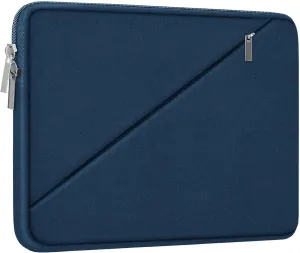 Laptop Sleeve 15.6 inch, Traveling Carrying Computer Sleeve Bag with Zippered Pocket, Shockproof Protective Laptop Case Compatible for Apple Notebook, HP, Dell, Acer, Asus, Lenovo, Deep Blue