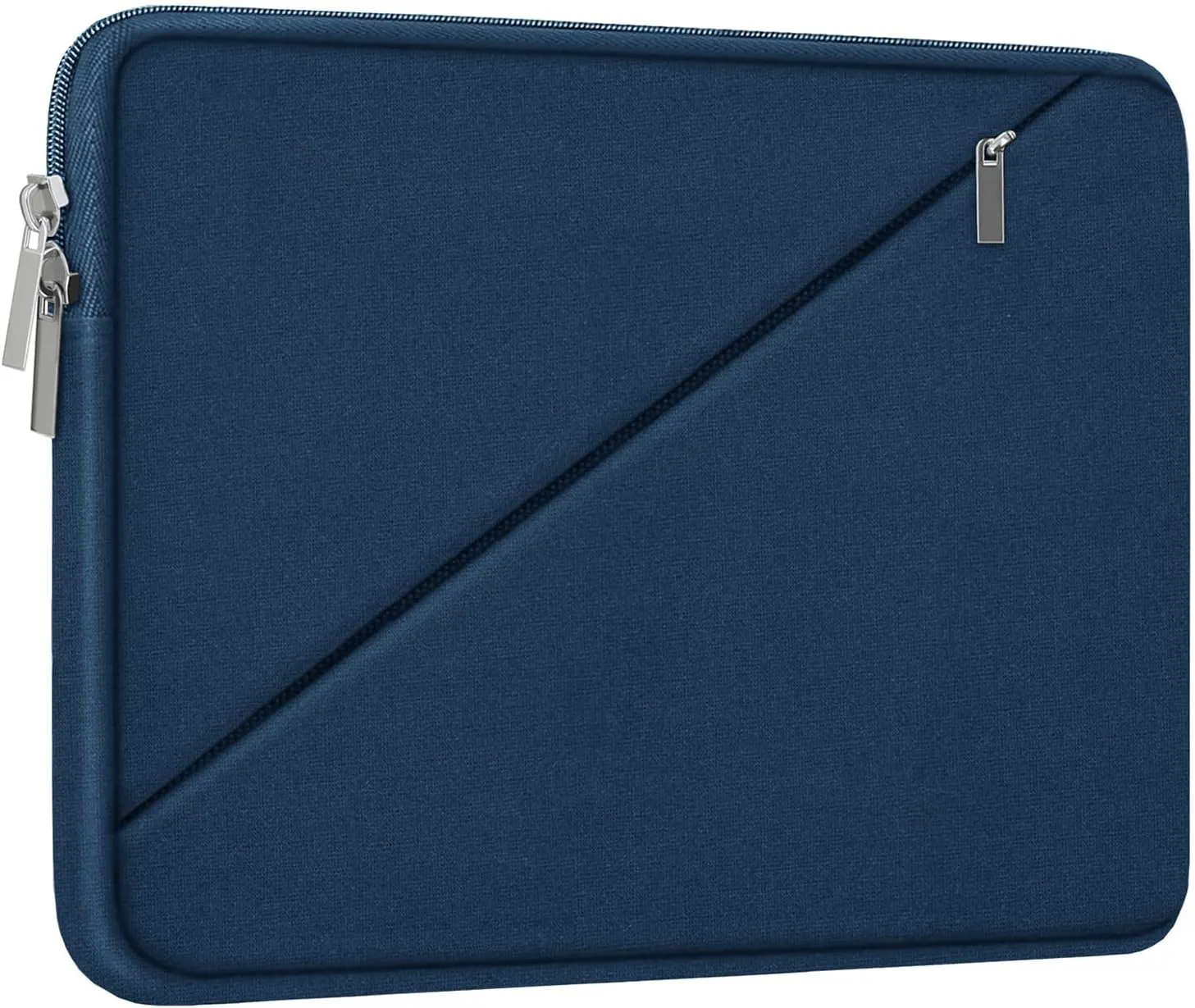 Laptop Sleeve 15.6 inch, Traveling Carrying Computer Sleeve Bag with Zippered Pocket, Shockproof Protective Laptop Case Compatible for Apple Notebook, HP, Dell, Acer, Asus, Lenovo, Deep Blue