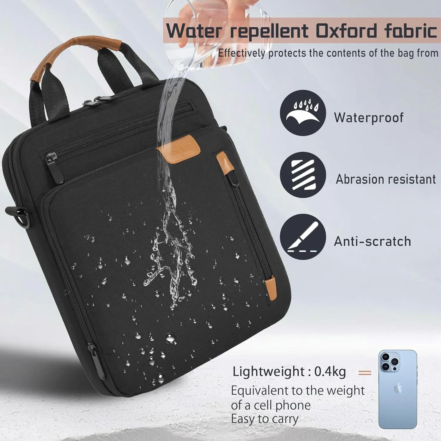 Laptop Sleeve Bag,Padded Protective Travel Carrying Case Compatible with MacBook Air 13 M3 M2 M1 2025-2018 /MacBook Pro 13 M2 M1 2025-2016,Water-Resistant Travel Case with Hadle & Shouder Strap