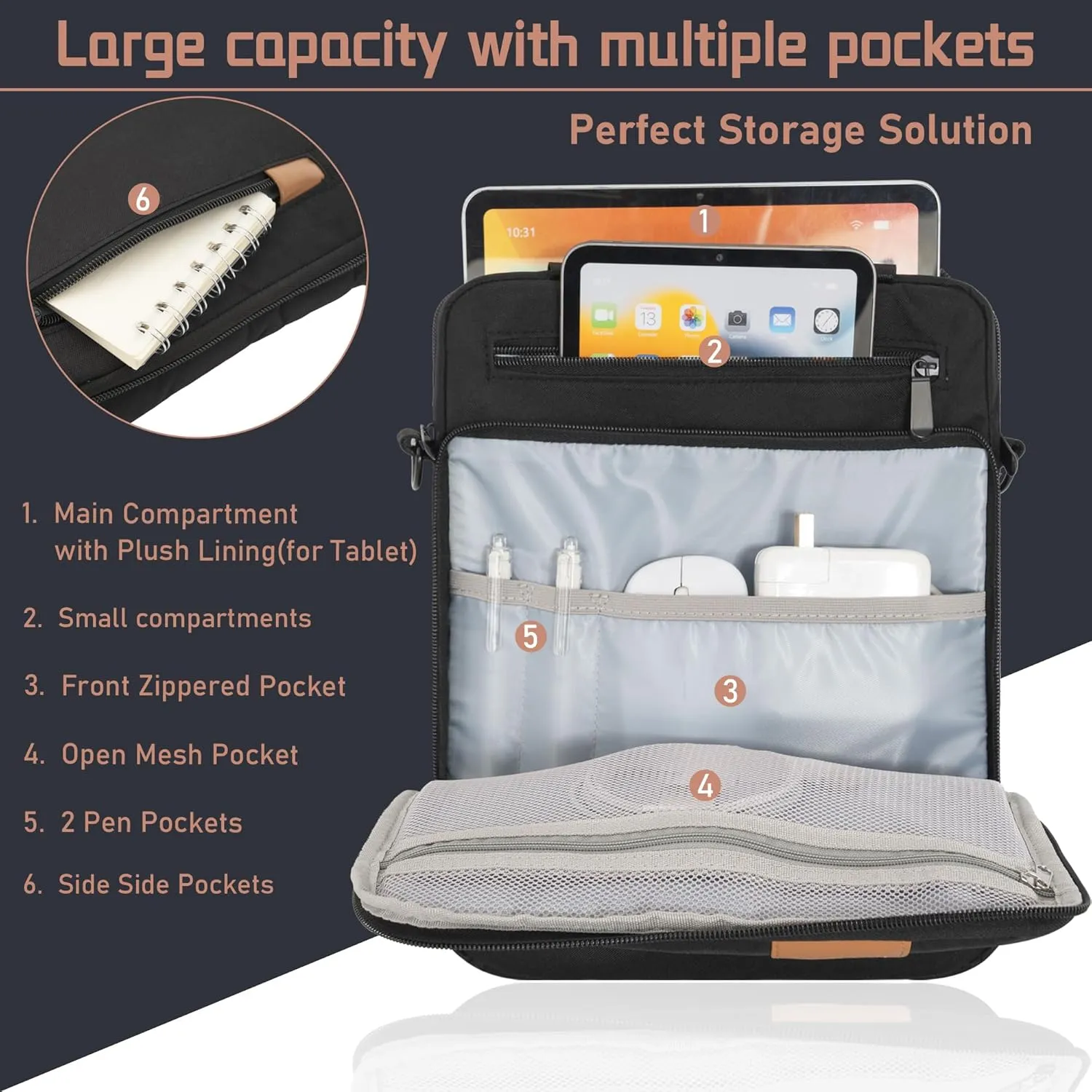 Laptop Sleeve Bag,Padded Protective Travel Carrying Case Compatible with MacBook Air 13 M3 M2 M1 2025-2018 /MacBook Pro 13 M2 M1 2025-2016,Water-Resistant Travel Case with Hadle & Shouder Strap