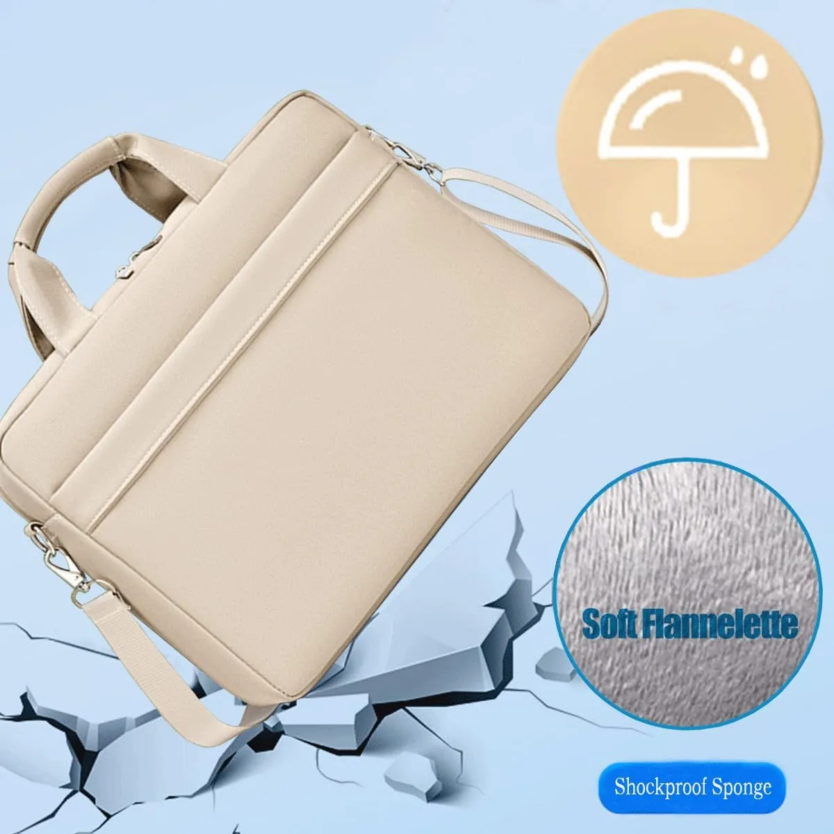 Laptop Sleeve Carrying Case for 14-15 inch Notebooks - Compatible with Lenovo HP Dell ASUS Acer Chromebook 14/HP Stream 14/Dell Inspiron 14/DELL XPS 15/ASUS Zenbook Vivobook 14 Cover, Khaki