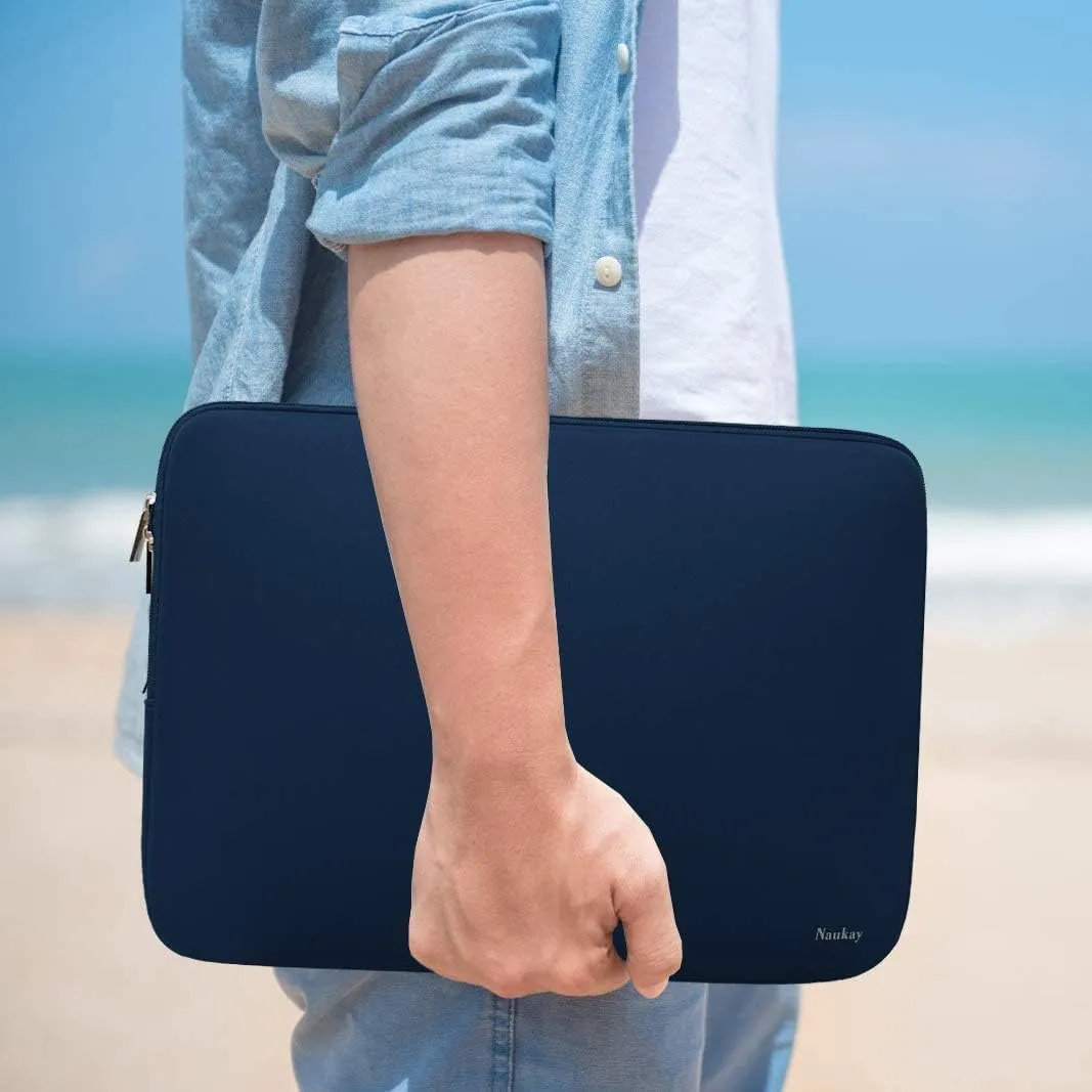 Laptop Sleeve Case 15.6 Inch,Resistant Neoprene Laptop Sleeve/Notebook Computer Pocket Case/Tablet Briefcase Carrying Bag, Dark Blue
