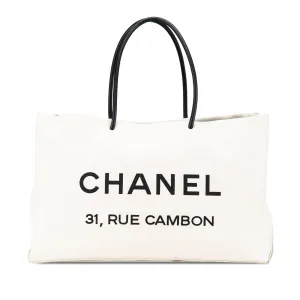 Large Calfskin Essential 31 Rue Cambon Shopping Tote