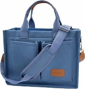 Large Canvas Tote Bag for Women Work Tote Bags with Pockets Laptop Crossbody Purses Everyday Bag Handbags for Travel