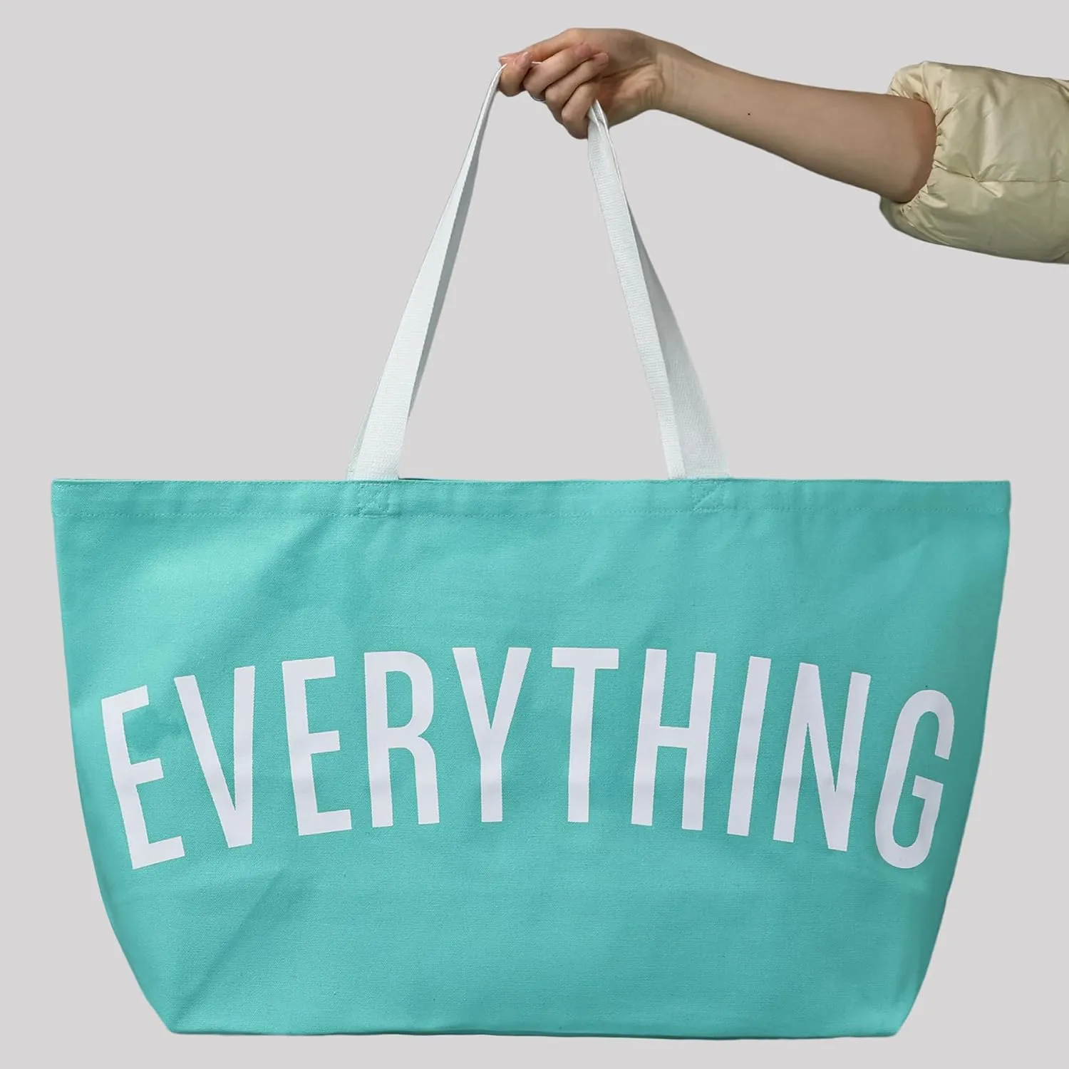 Large Canvas Tote Bag Reusable Grocery Bags Shopping Bags for Women Foldable Extra Large Everything Bag