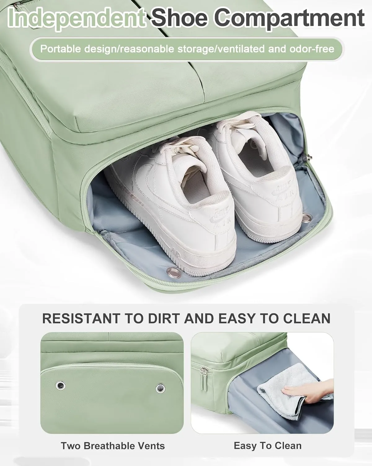 Large Travel Backpack Carry On Flight Approved for Women Men Carry On Backpack for Airplanes Mochila De Viaje Suitcase Backpack for Travel Personal Item Backpack Green