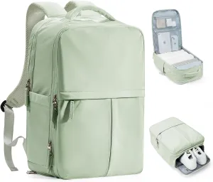 Large Travel Backpack Carry On Flight Approved for Women Men Carry On Backpack for Airplanes Mochila De Viaje Suitcase Backpack for Travel Personal Item Backpack Green