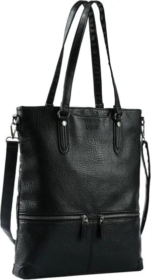 Lassviin Laptop Tote Bag, Leather Work Tote for Computer Bag Waterproof Lightweight Shoulder Bag Purse Handbag Crossbody Bag