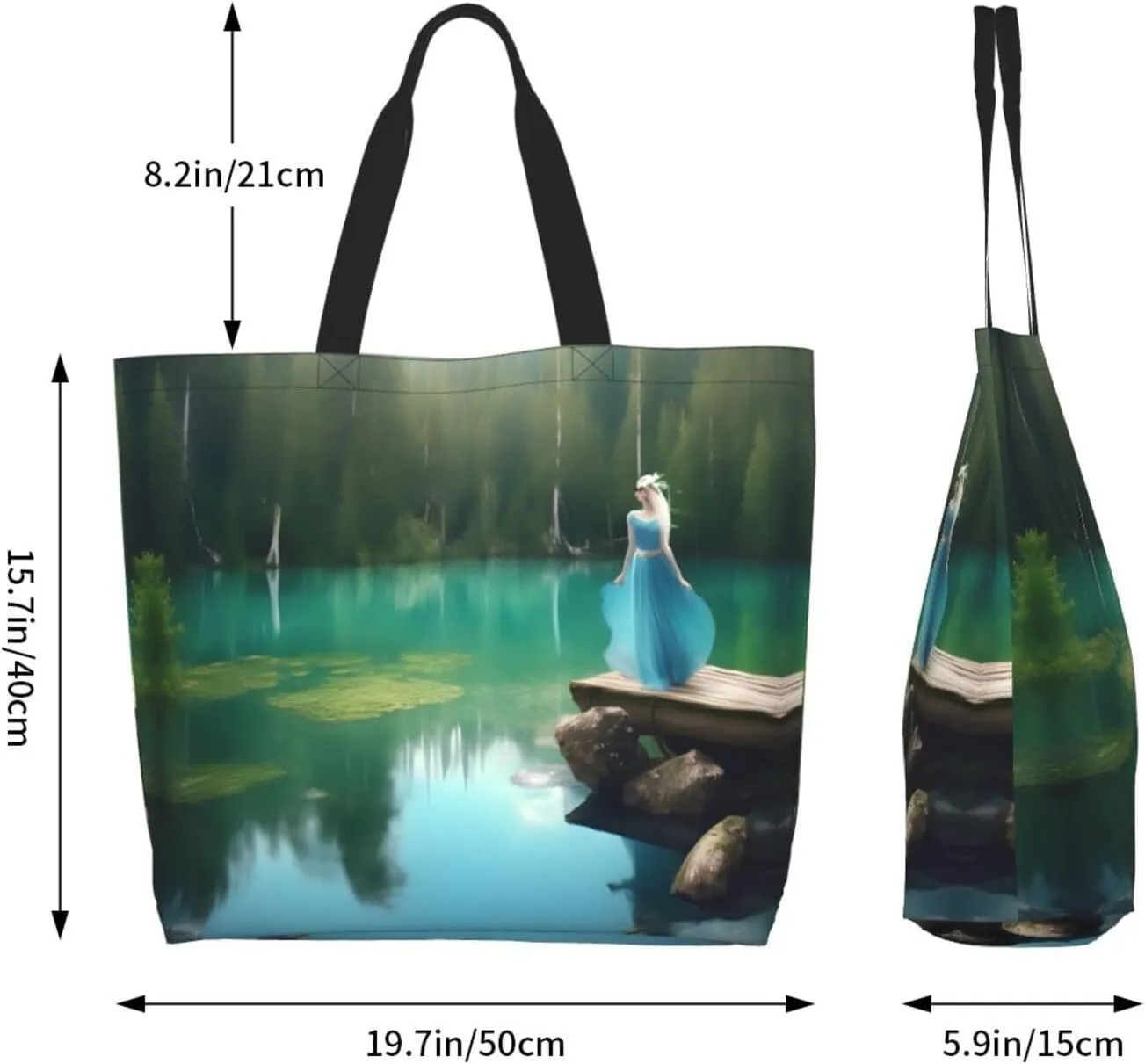 Lavender Stamp Women Tote Bag,Casual Tote'S Handbag Big Capacity Shoulder Bag Crossbody Bag