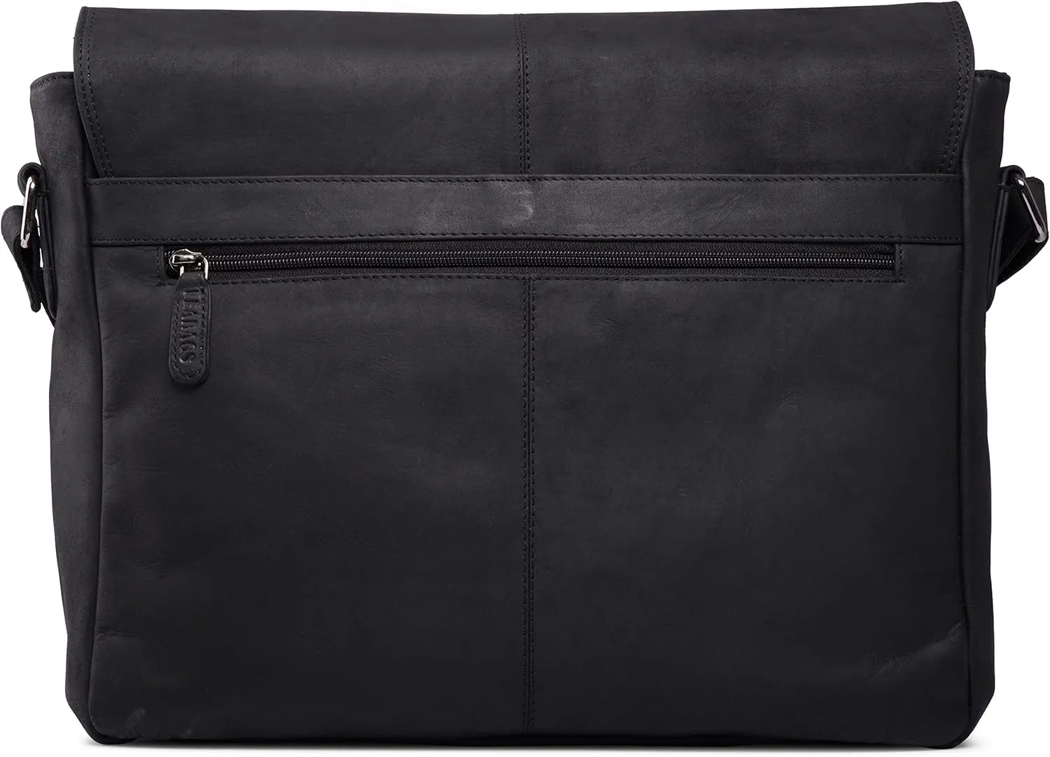 LEABAGS Leather Briefcases for Men - Genuine Leather Cambridge 15 Inch Laptop Bag - Messenger Bag Vintage Shoulder Bag