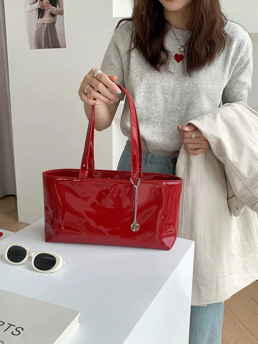 Leather Shiny Handbag