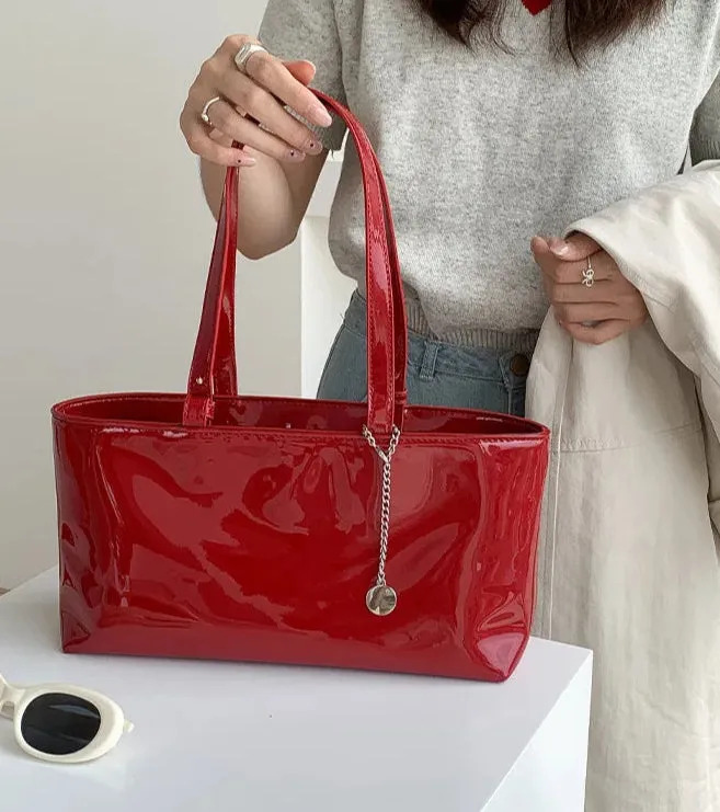 Leather Shiny Handbag