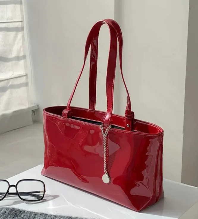 Leather Shiny Handbag
