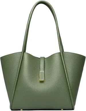 Leather Tote Bag for Women Trendy Shoulder Bag Bucket Purse Soft Underarm Handbags Retro Shoulder Purses Top Handle Handbag