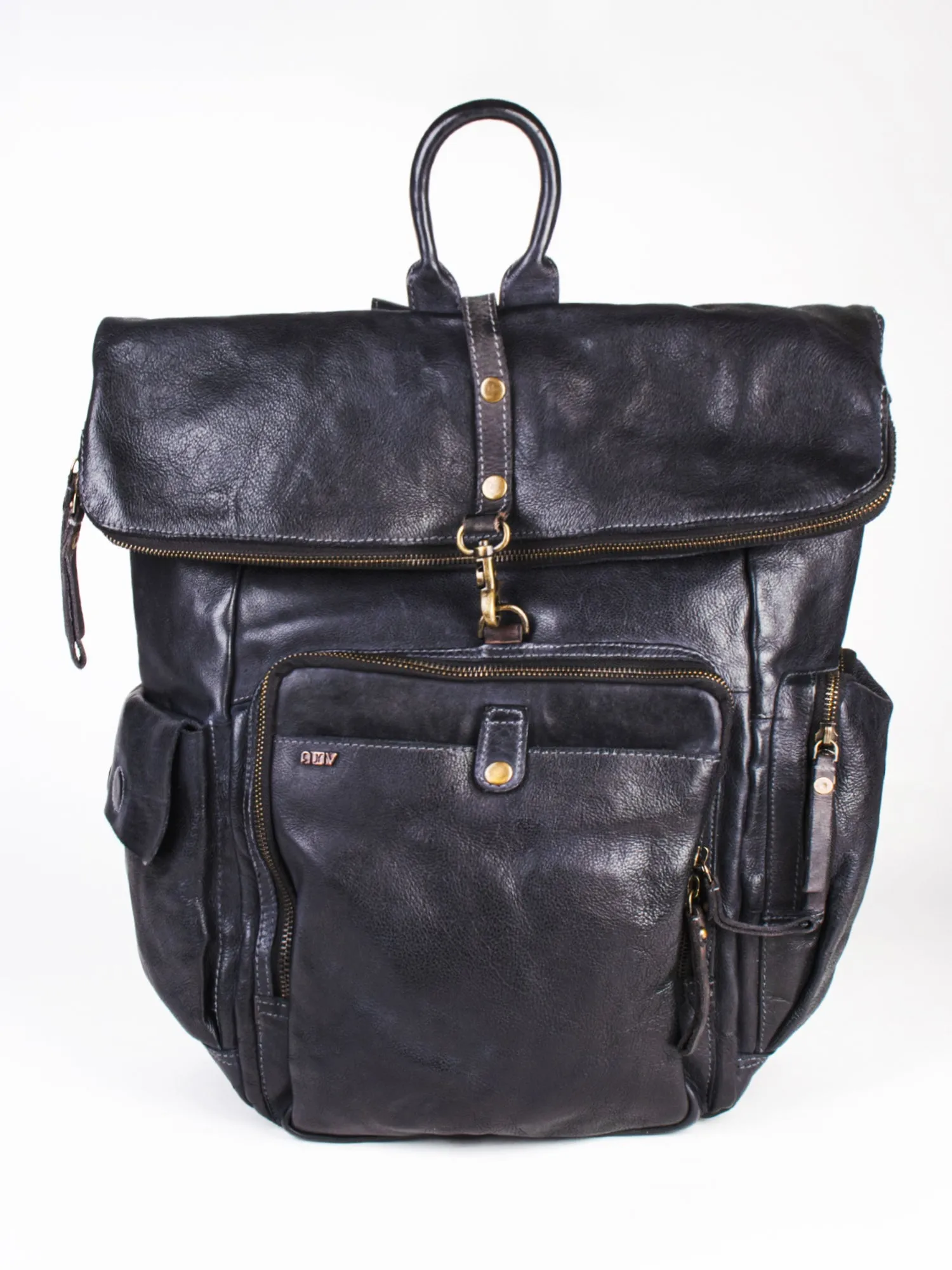 Leo: Brown Leather Backpack By Art N Vintage