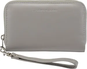 Lewis N. Clark Shetravels RFID-Blocking Wristlet Wallet Clutch   Travel Purse for Women, Carry Passport, ID & Cell Phone with Interior Zip Pockets, 3 Card Slots & Removable Wrist Strap, Gray