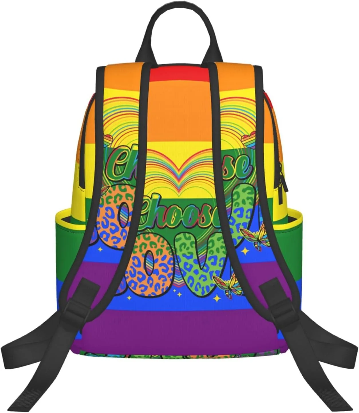 LGBT Rainbow Gay Pride Choose Love Travel Laptop Backpack Casual Backpacks Double Shoulder Daypack Notebook Rucksack Work Bags Sports Bag for Hiking Camping Beach