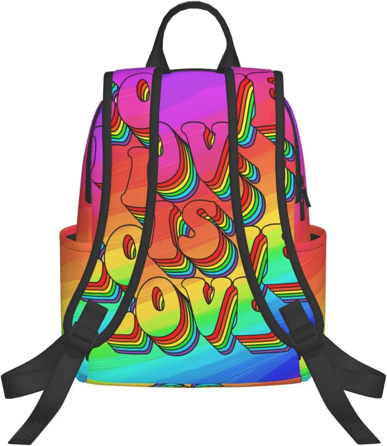 LGBT Rainbow Gay Pride Love Is Love Travel Laptop Backpack Casual Backpacks Double Shoulder Daypack Notebook Rucksack Work Bags Sports Bag for Gym Hiking Camping Beach