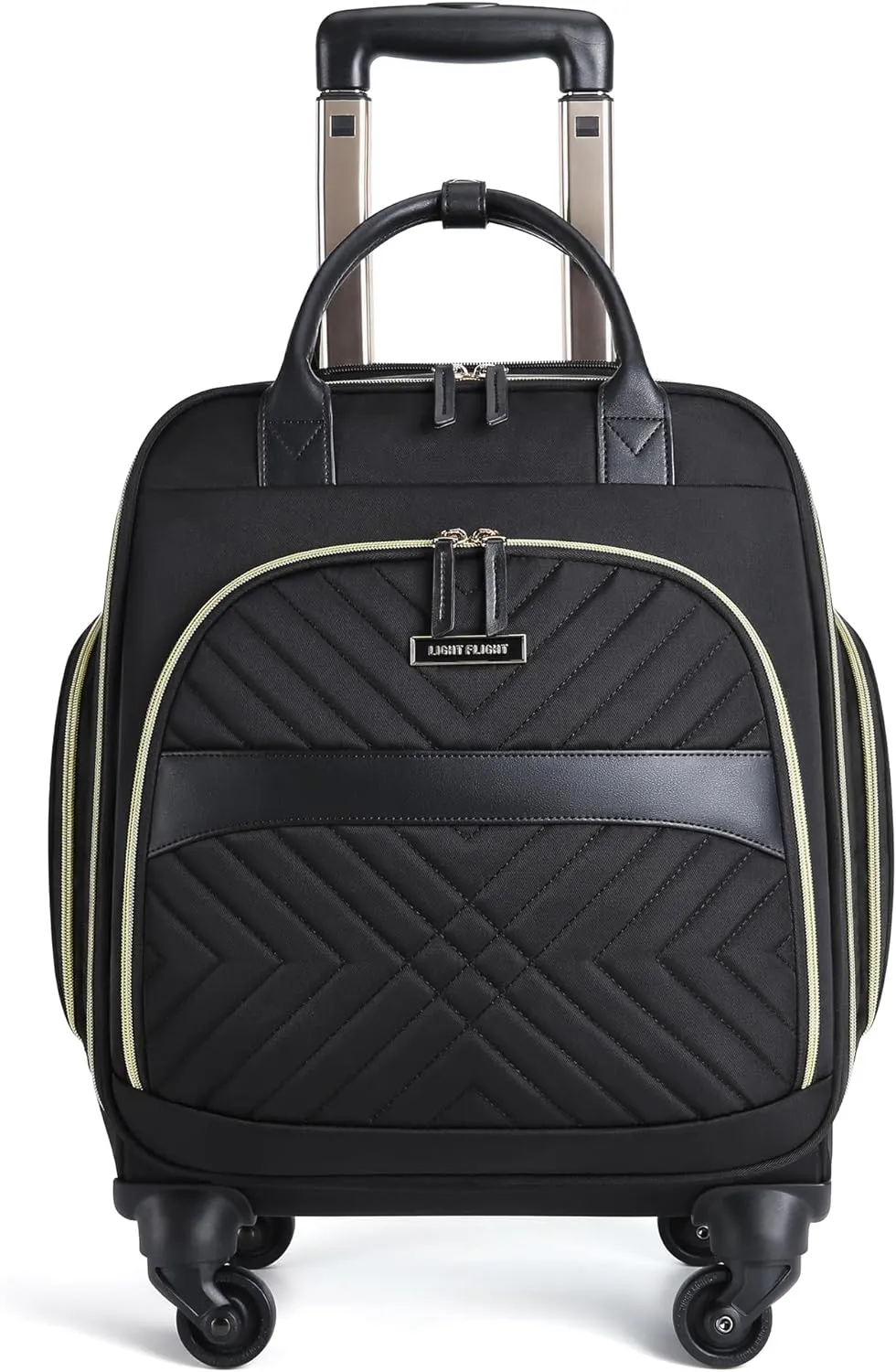 LIGHT FLIGHT Rolling Laptop Bag Rolling Briefcase for Women Computer Bag with Wheels Case for Carry on Travel Work Business