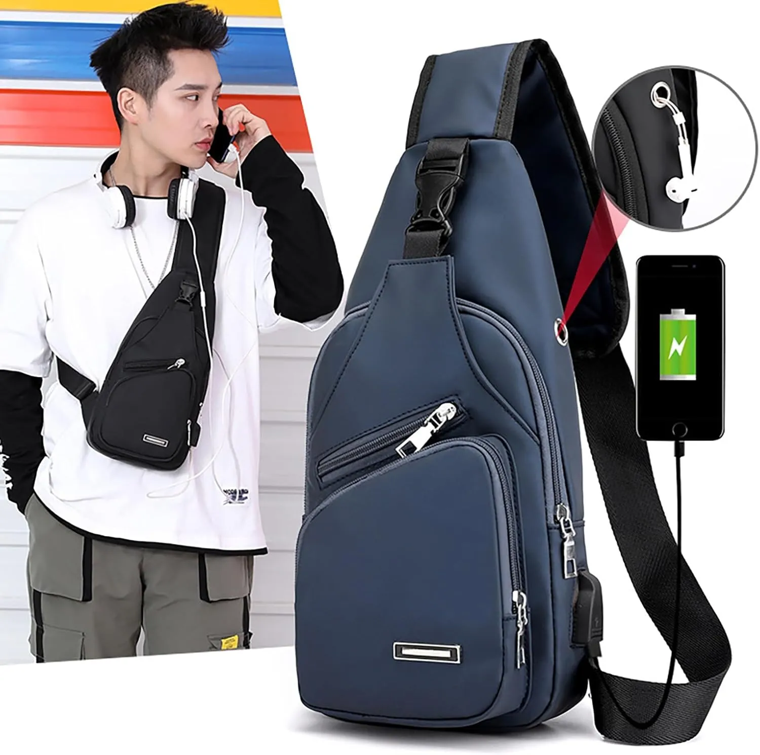 Lightweight Travel Backpacks New Fashionable Layer Crossbody Bag Lightweight Nylon Sport Running Hiking Bag