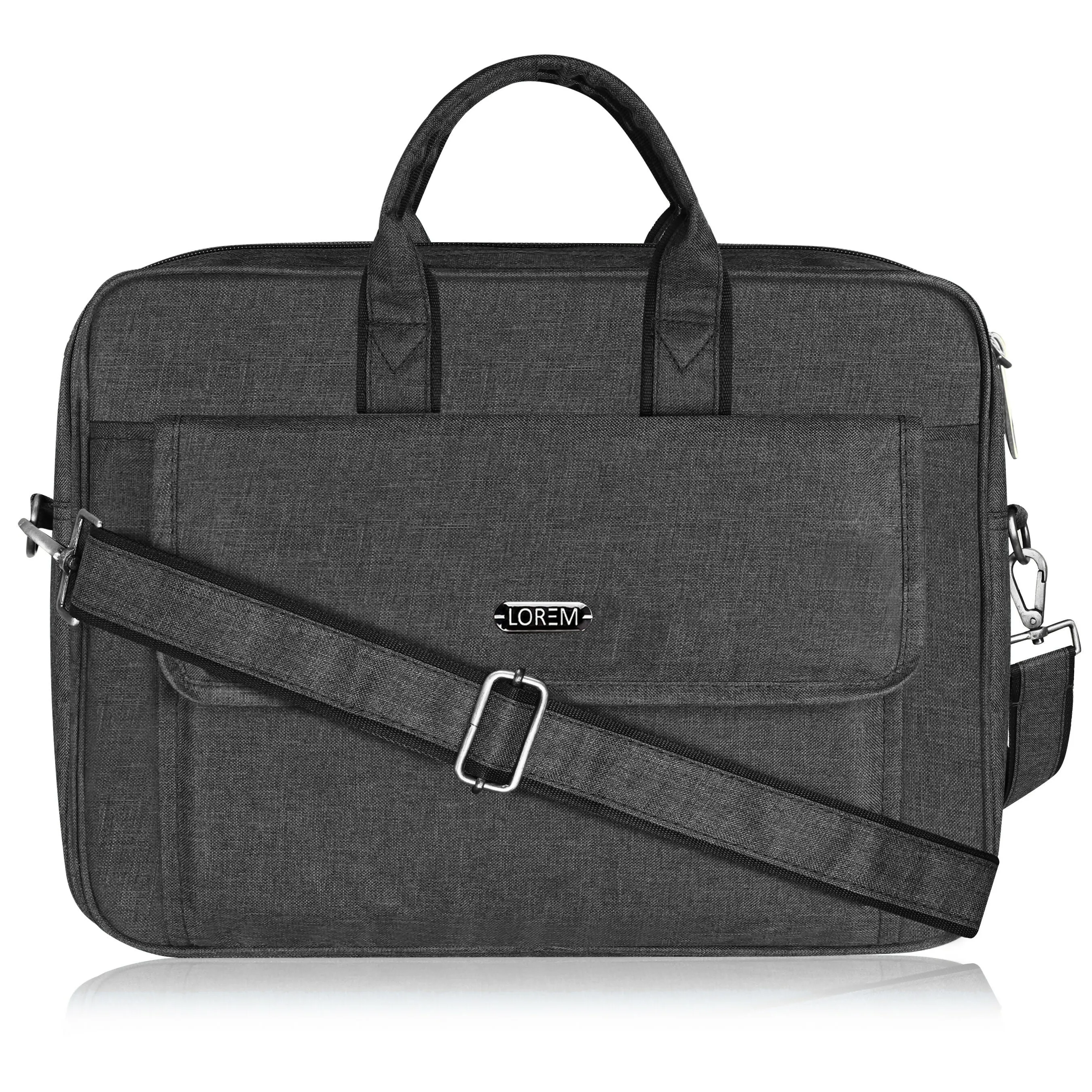 LOREM 9.44L Faux Leather Messenger Bag for Men – Fits 15.6” Laptops | Perfect for Dell, HP, Lenovo & MacBook