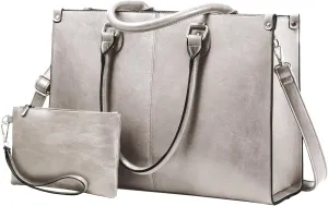LOVEVOOK Laptop Bag for Women, 15.6 inch Laptop Tote Bag Vintage Work Bags for Women Computer Bag Office Briefcase Handbag