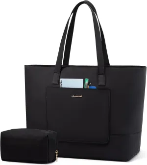 LOVEVOOK Work Tote with Laptop Compartment for Nurse Travel Commuter, Gym Bag with Yoga Mat Strap