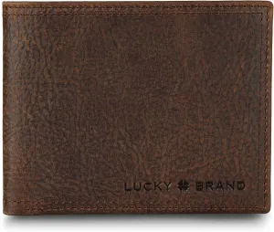 Lucky Brand Men's Bifold Wallet | Id Window | Card Slots | Leather | Organization | Durable | Stylish