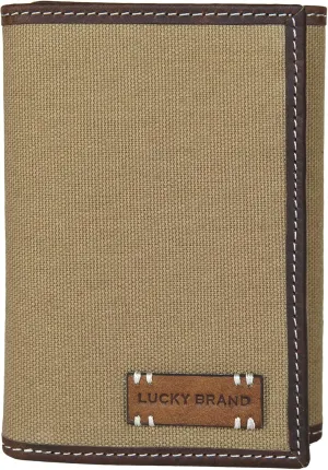 Lucky Brand Men's Trifold Wallet | Id Window | Card Slots | Leather | Organization | Durable | Stylish