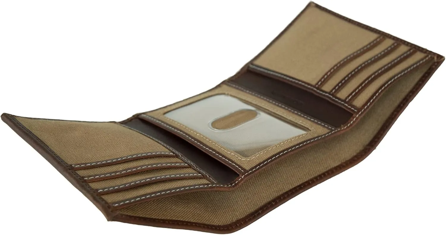 Lucky Brand Men's Trifold Wallet | Id Window | Card Slots | Leather | Organization | Durable | Stylish