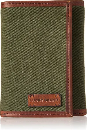 Lucky Brand Men's Trifold Wallet | Id Window | Card Slots | Leather | Organization | Durable | Stylish